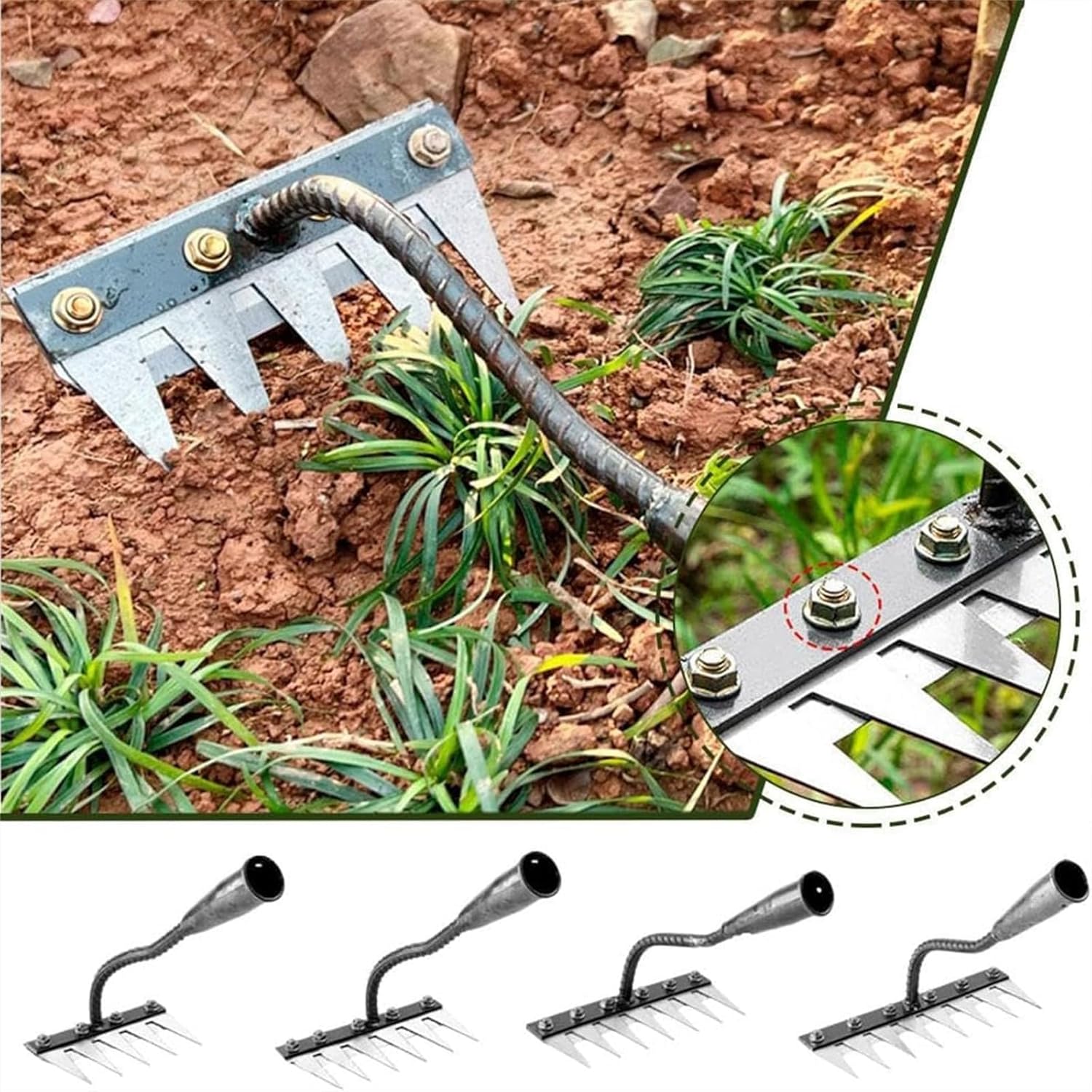 Agriculture Farming Hand Tools - 5/6/7/8 الأسنان المعدنية أشعل النار حديقة