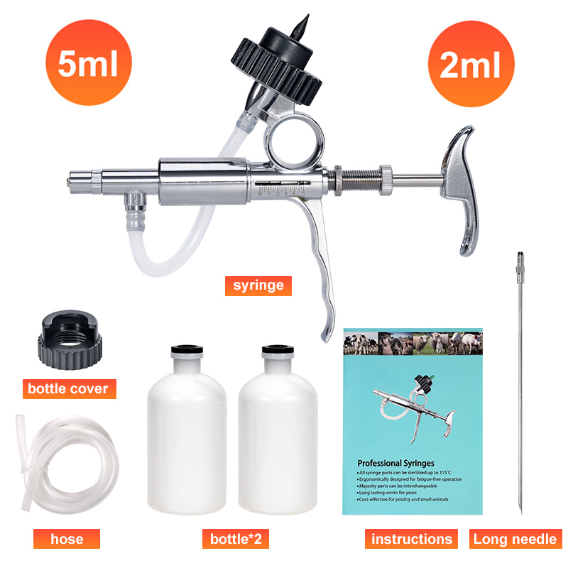 Veterinary Syringe Gun - 2 مللي/5 مللي حاقن الدواجن التلقائي