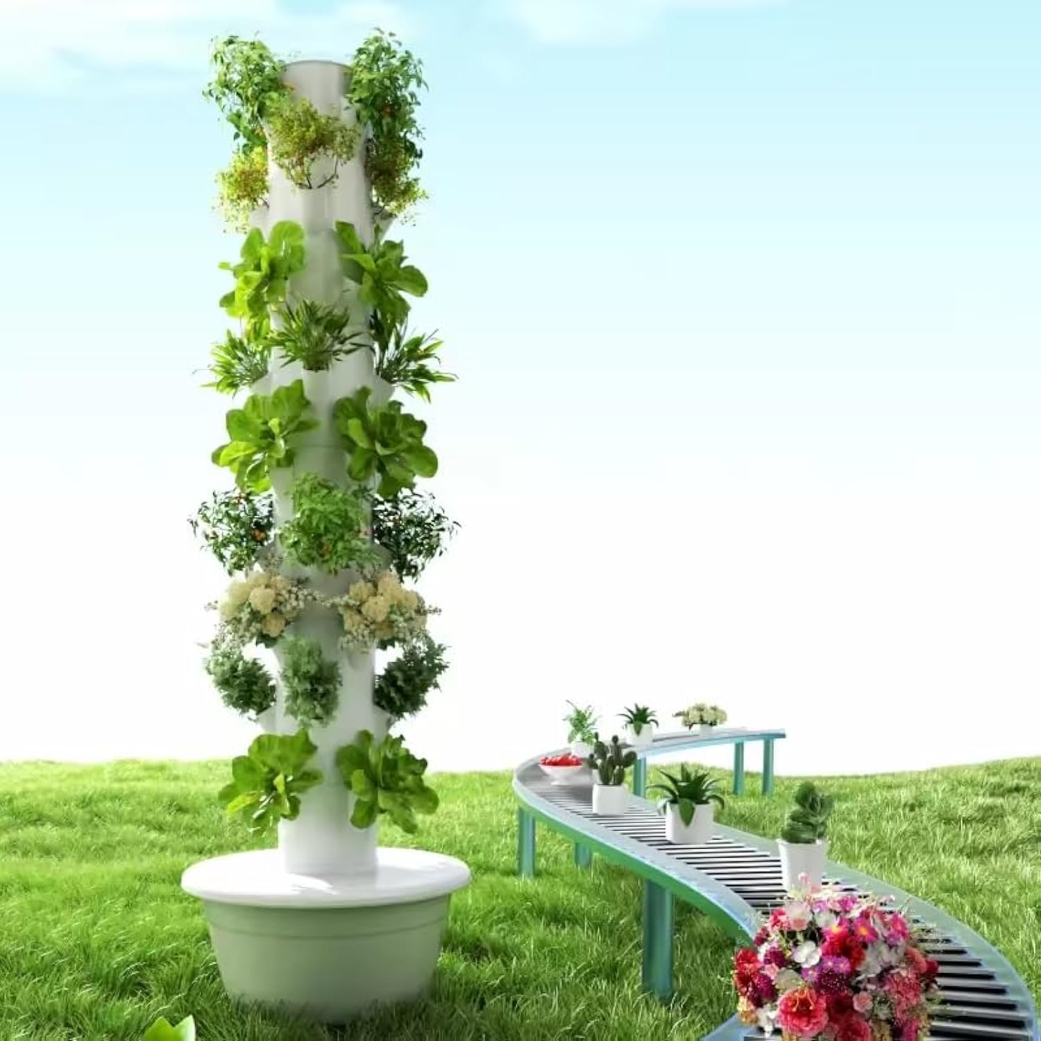 Agriculture Vertical Farming - برج زراعة عمودي هيدروبوني للخضروات والفواكه،