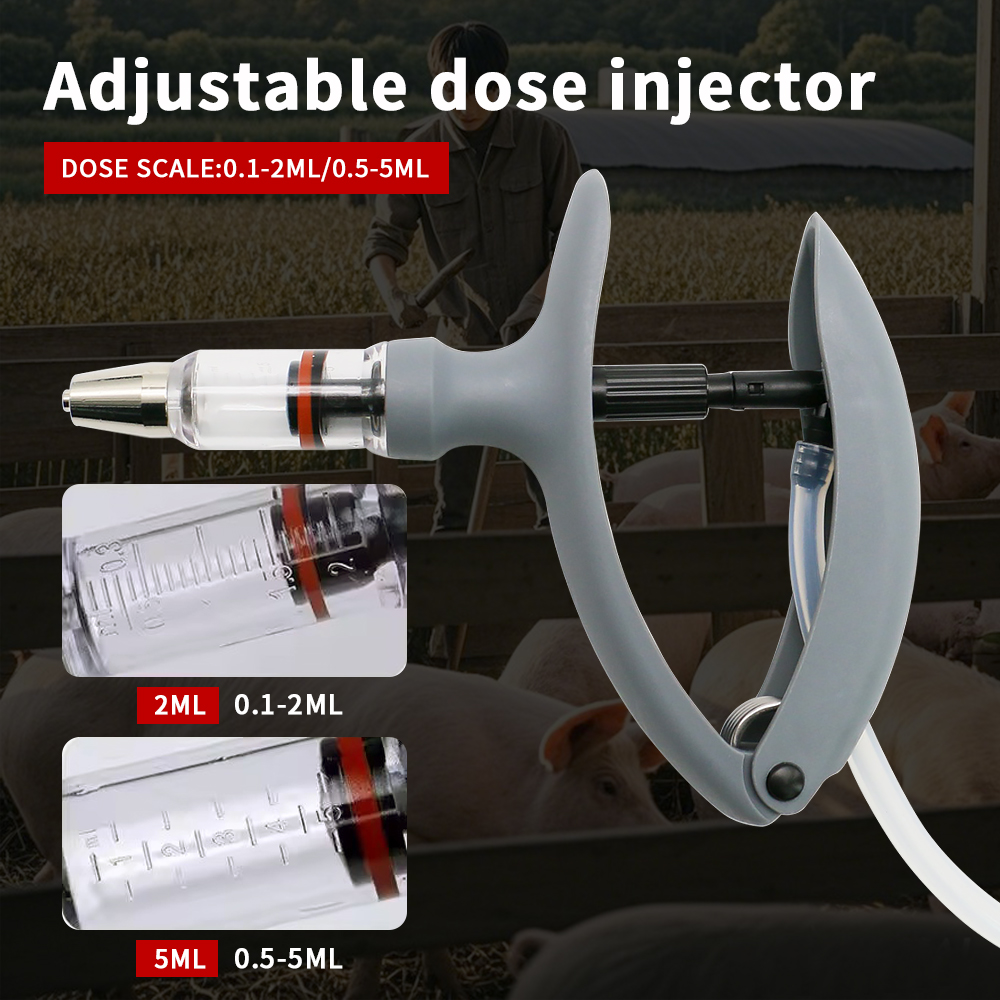 1 قطعة 2 مللي/5 مللي الحيوان ح - مراجعة Veterinary Syringe Gun وسعره